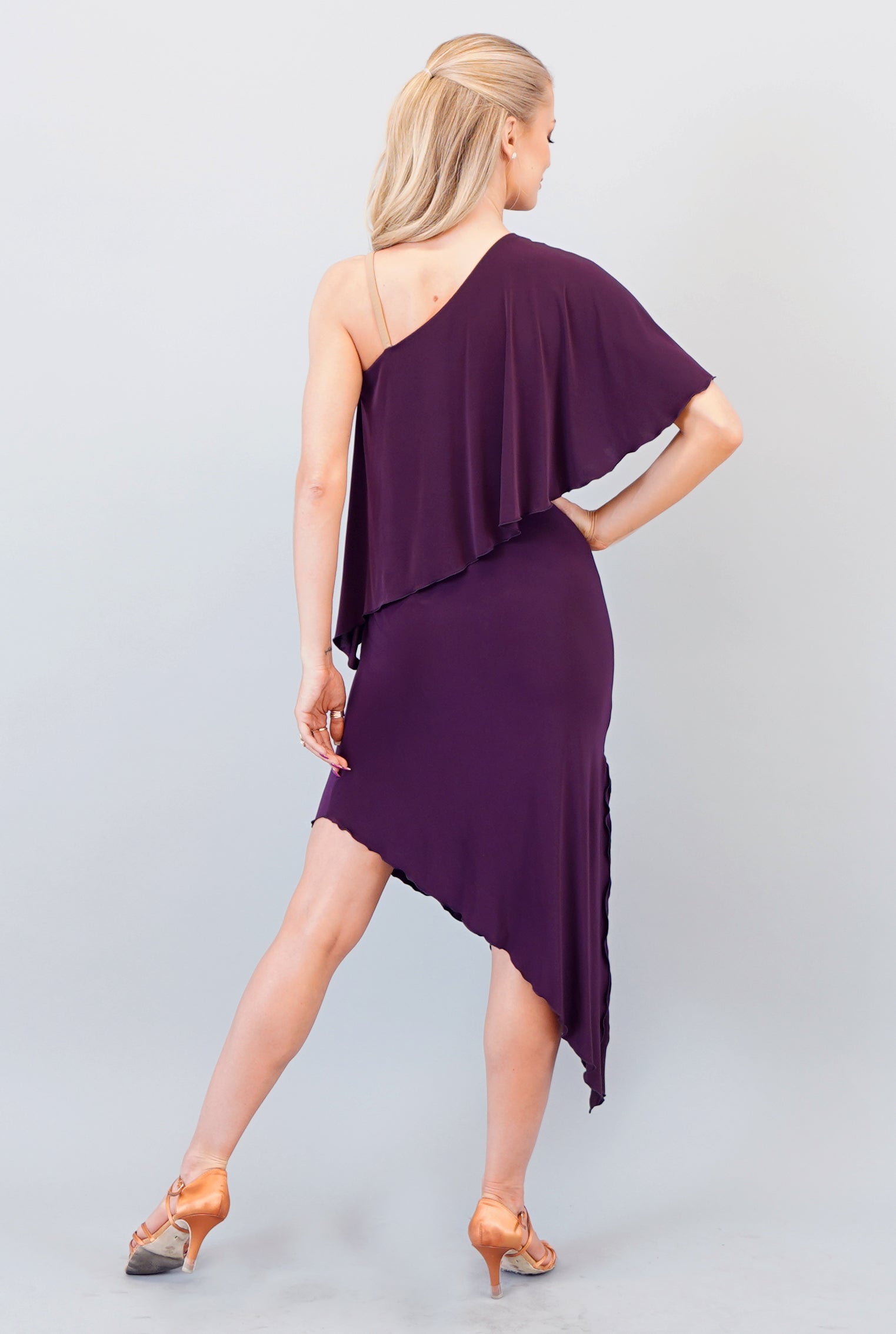 Nia Latin Dress- Plum