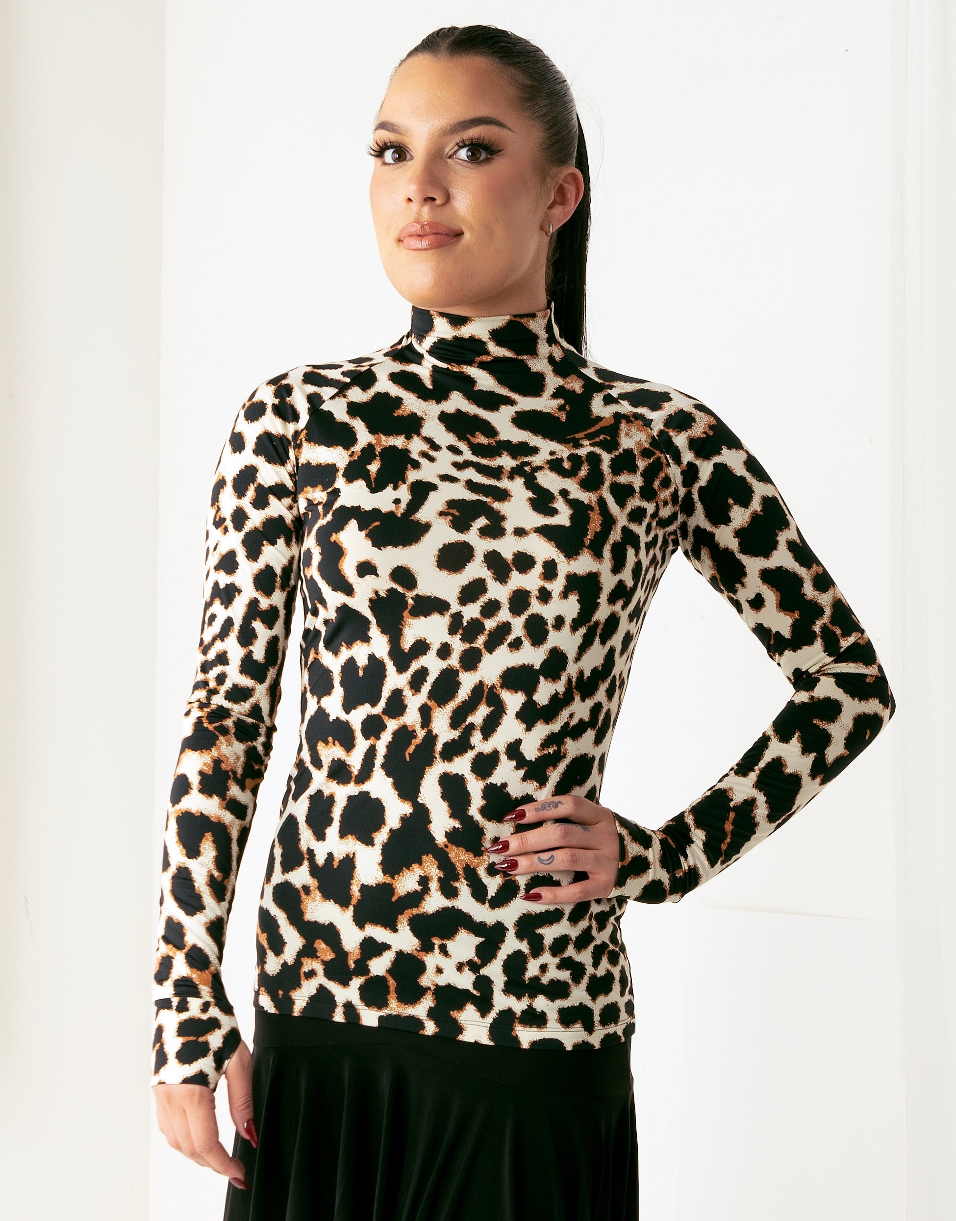 Paulina Turtleneck - Animal Print